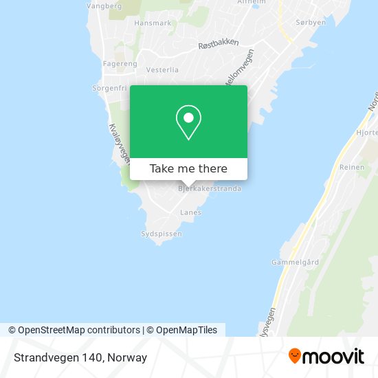 Strandvegen 140 map