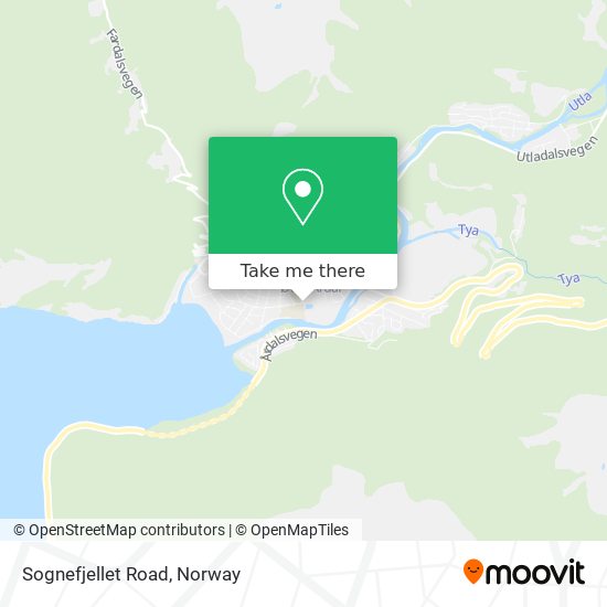 Sognefjellet Road map