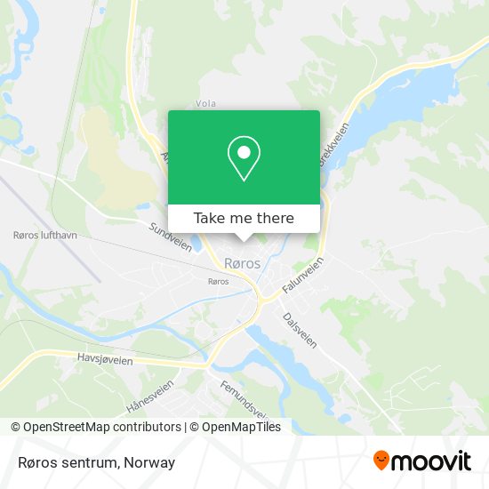 Røros sentrum map