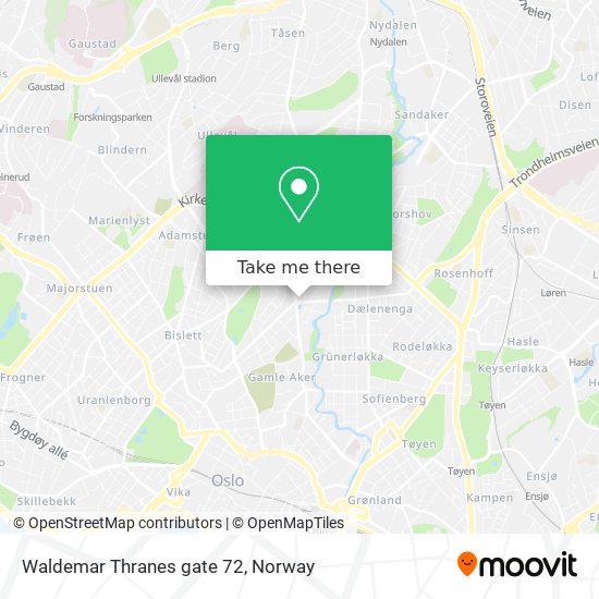 Waldemar Thranes gate 72 map