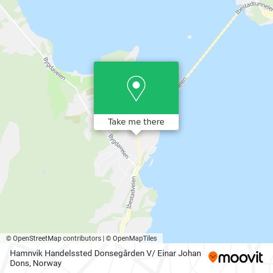 Hamnvik Handelssted Donsegården V/ Einar Johan Dons map