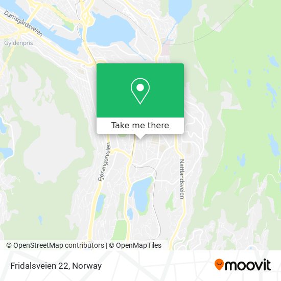 Fridalsveien 22 map