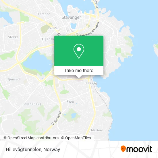 Hillevågtunnelen map