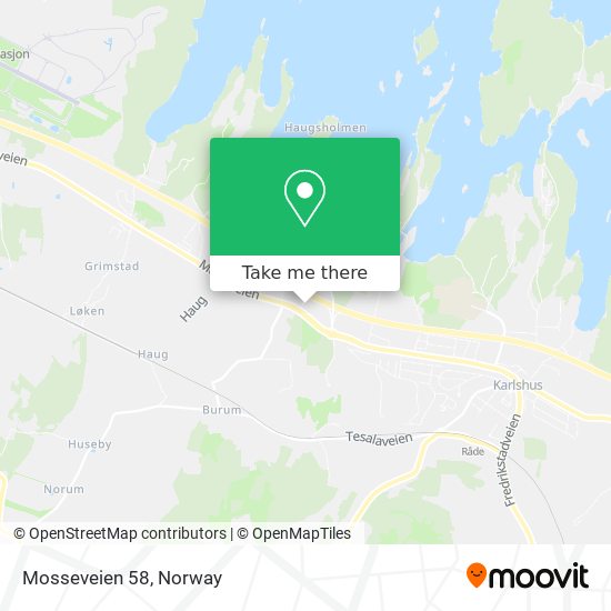 Mosseveien 58 map