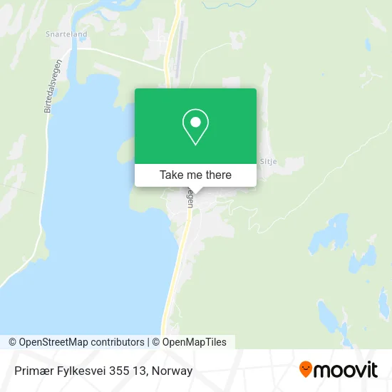 Primær Fylkesvei 355 13 map
