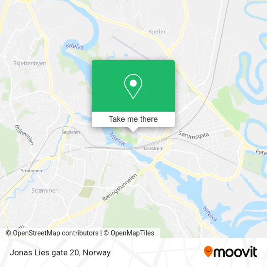 Jonas Lies gate 20 map