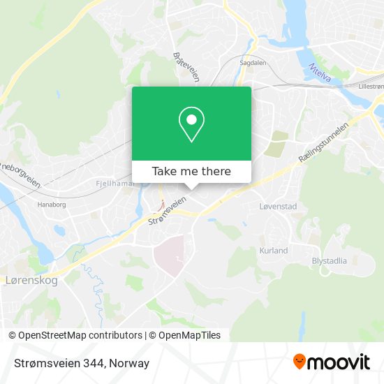 Strømsveien 344 map