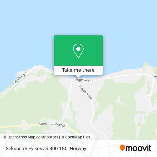 Sekundær Fylkesvei 800 180 map