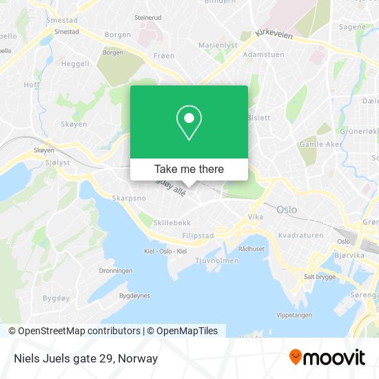 Niels Juels gate 29 map