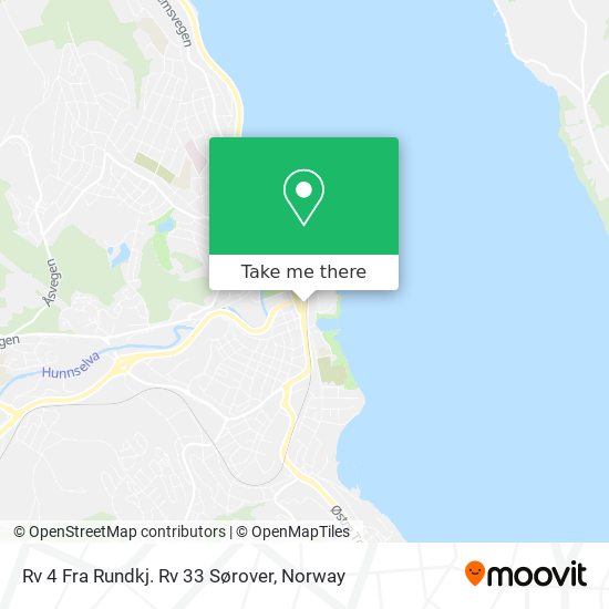 Rv 4 Fra Rundkj. Rv 33 Sørover map