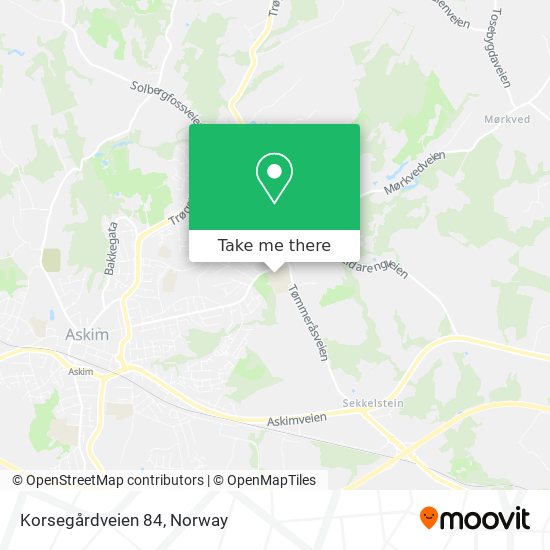 Korsegårdveien 84 map