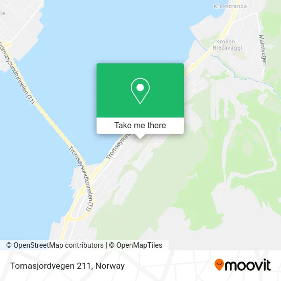 Tomasjordvegen 211 map