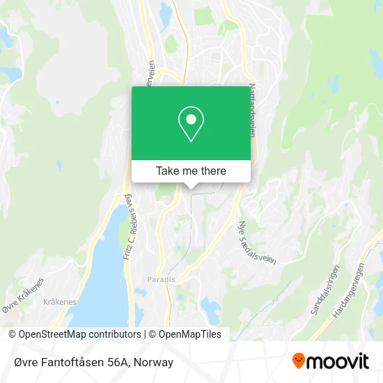 Øvre Fantoftåsen 56A map
