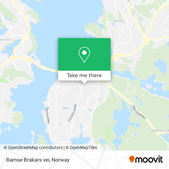 Bamse Brakars vei map