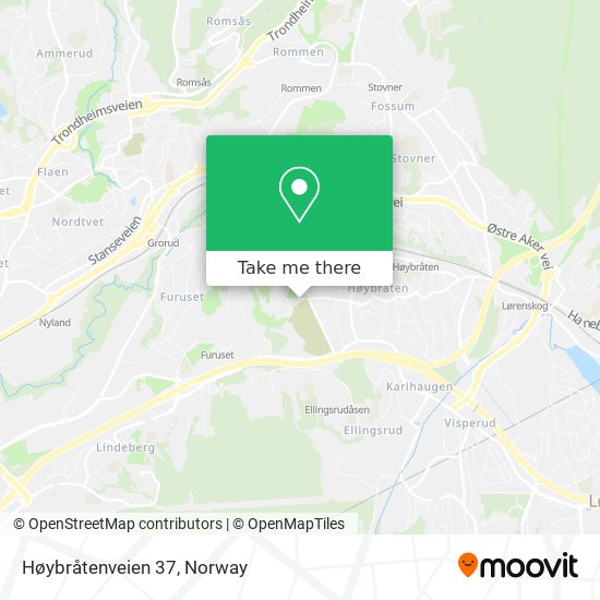 Høybråtenveien 37 map