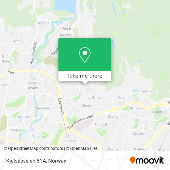 Kjelsåsveien 51A map