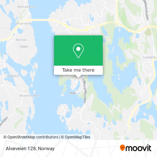 Alvøveien 128 map