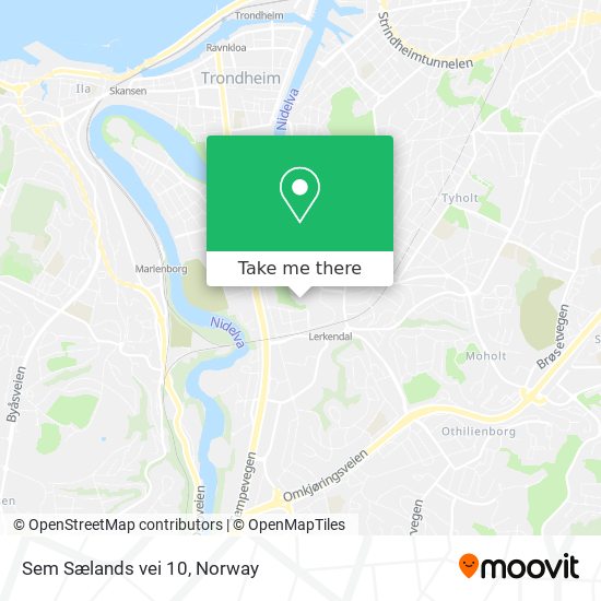 Sem Sælands vei 10 map