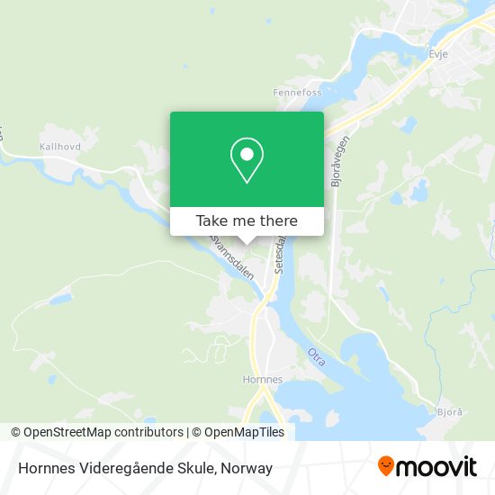 Hornnes Videregående Skule map