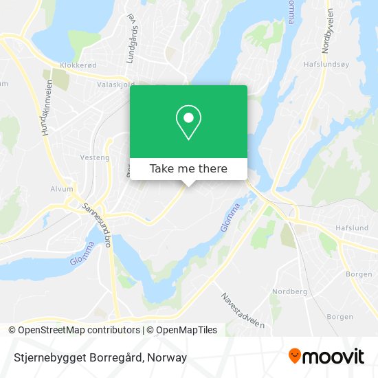 Stjernebygget Borregård map