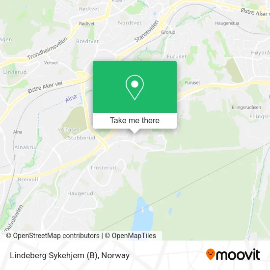 Lindeberg Sykehjem (B) map