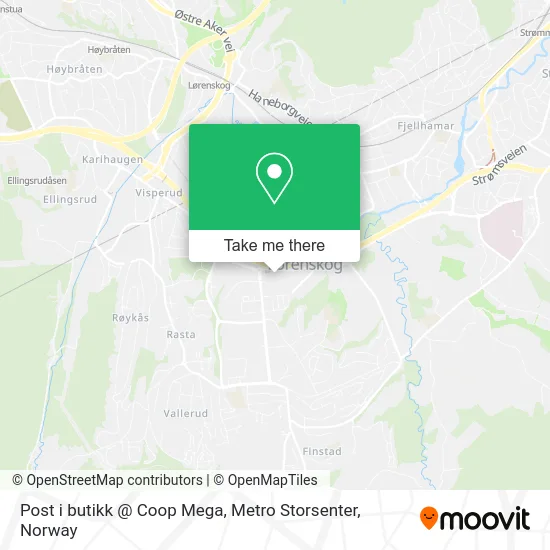 Post i butikk @ Coop Mega, Metro Storsenter map