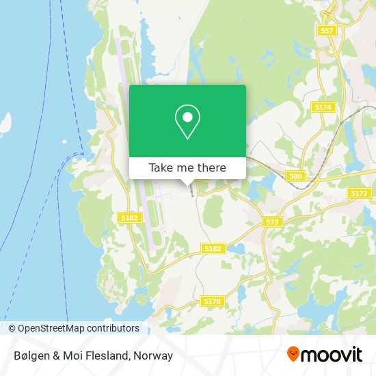 Bølgen & Moi Flesland map