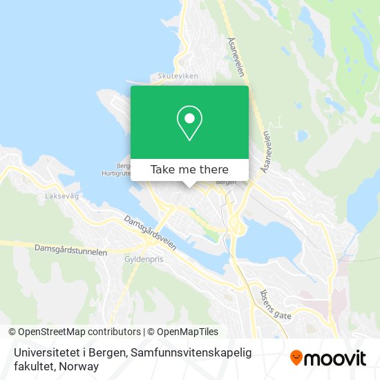 Universitetet i Bergen, Samfunnsvitenskapelig fakultet map