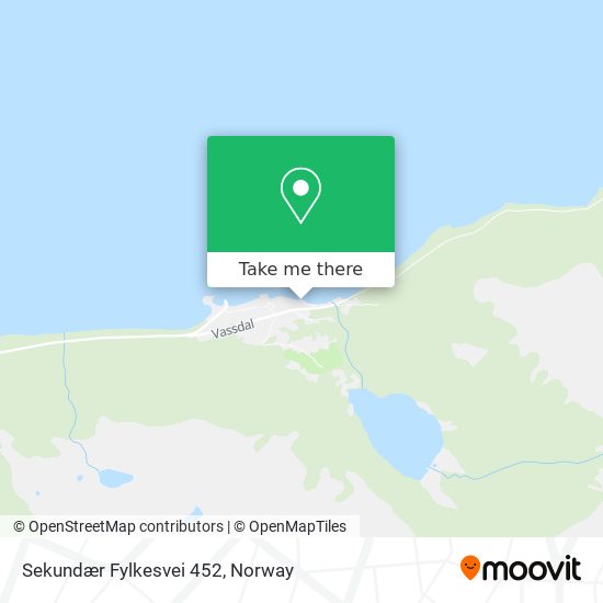 Sekundær Fylkesvei 452 map