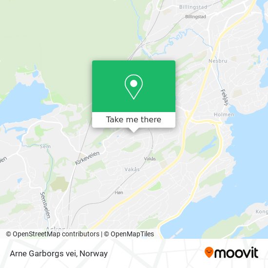 Arne Garborgs vei map