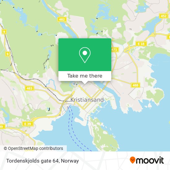 Tordenskjolds gate 64 map