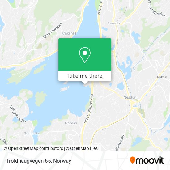 Troldhaugvegen 65 map