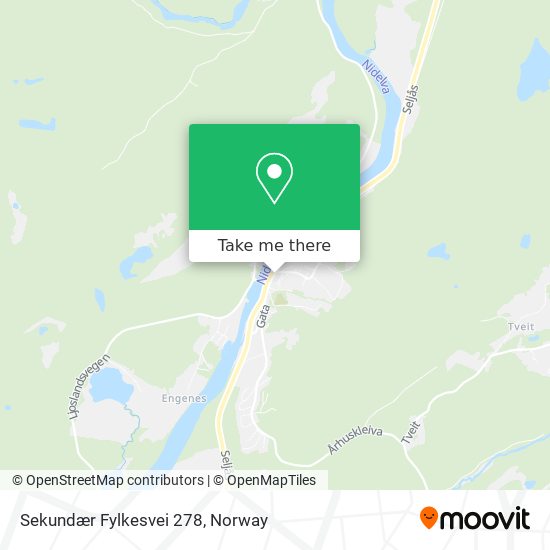 Sekundær Fylkesvei 278 map