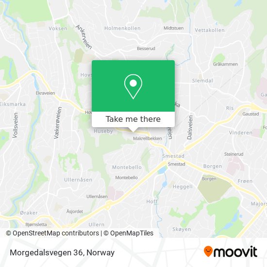 Morgedalsvegen 36 map