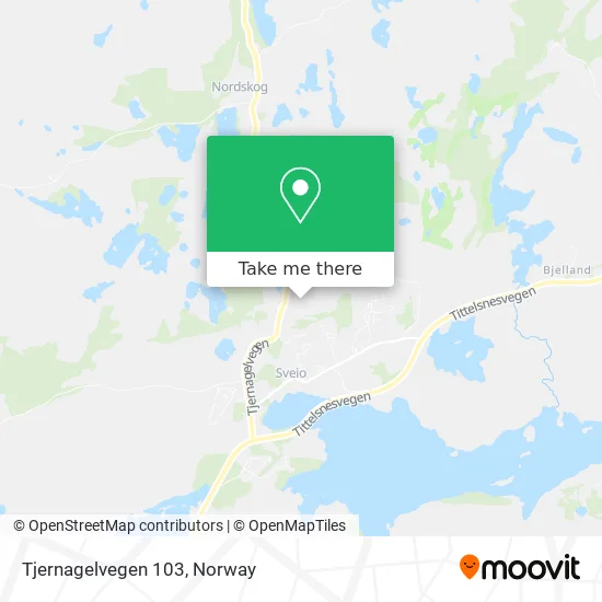 Tjernagelvegen 103 map