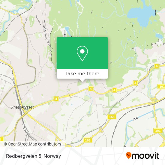 Rødbergveien 5 map