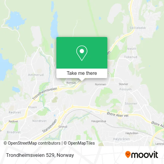 Trondheimsveien 529 map