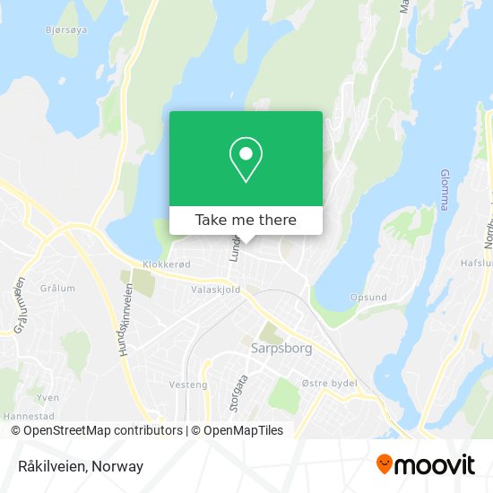 Råkilveien map