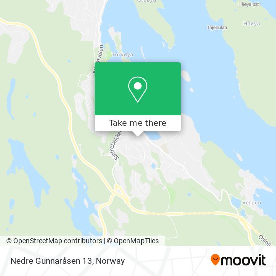 Nedre Gunnaråsen 13 map