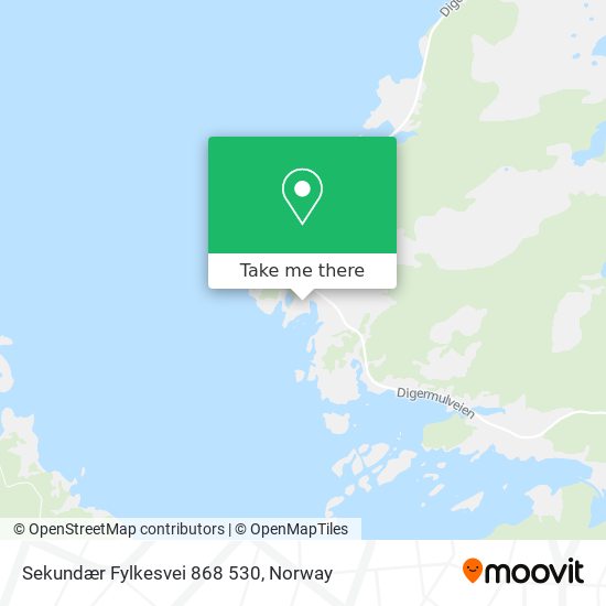 Sekundær Fylkesvei 868 530 map