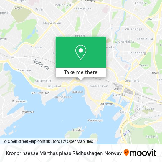 Kronprinsesse Märthas plass Rådhushagen map