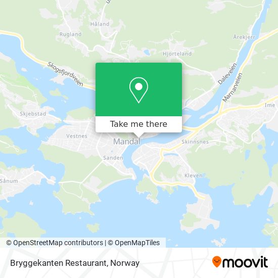 Bryggekanten Restaurant map