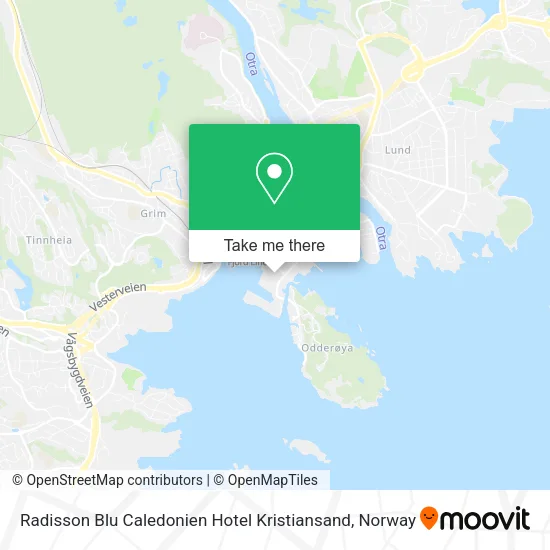Radisson Blu Caledonien Hotel Kristiansand map
