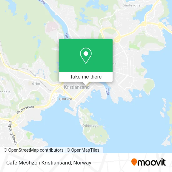 Café Mestizo i Kristiansand map