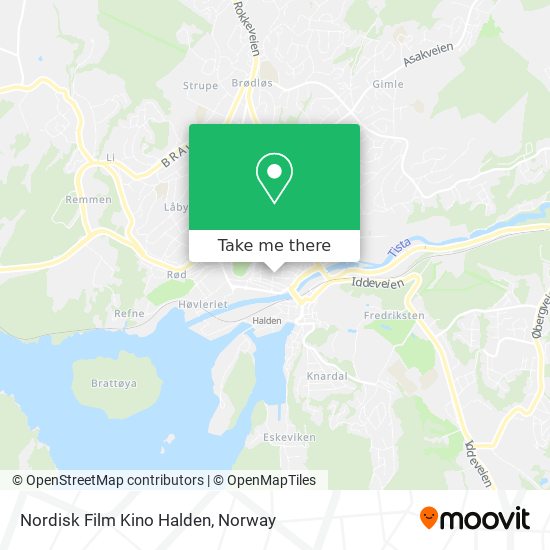 Nordisk Film Kino Halden map