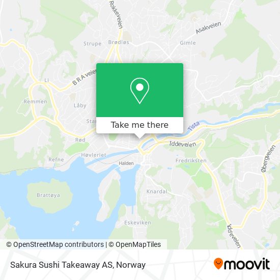 Sakura Sushi Takeaway AS map