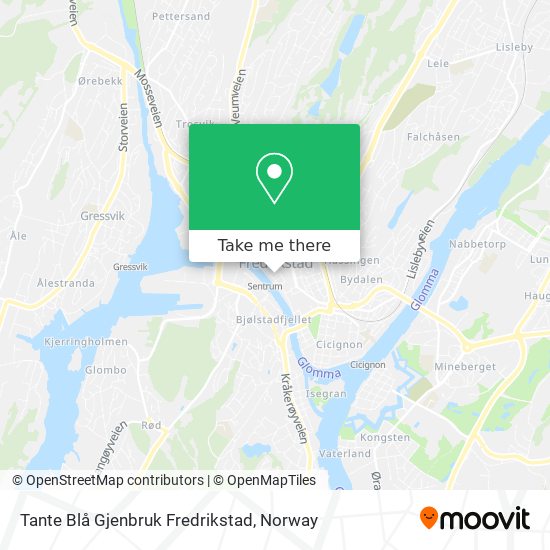 Tante Blå Gjenbruk Fredrikstad map