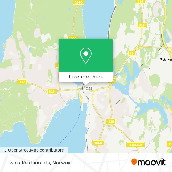 Twins Restaurants map