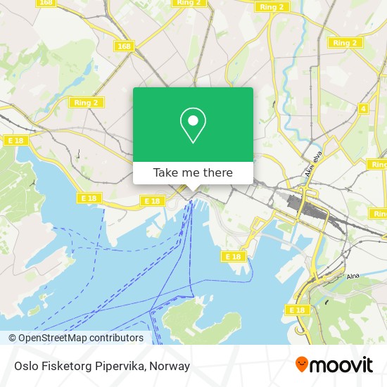 Oslo Fisketorg Pipervika map