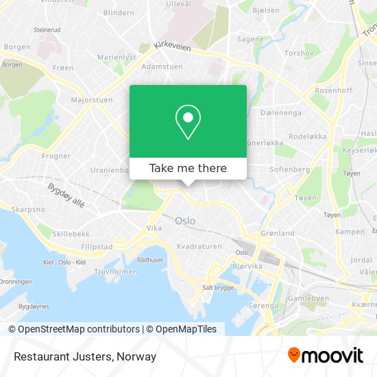 Restaurant Justers map